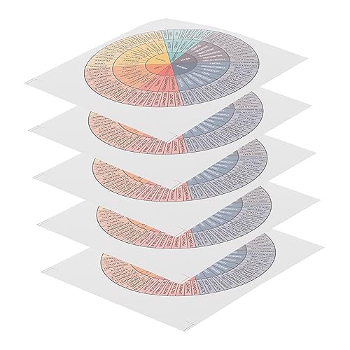Yardwe 5 Stück Handytasche Aufkleber Gefühlsrad Magnete Aus Gefriermaterial Emotionsrad Papier Colorful von Yardwe
