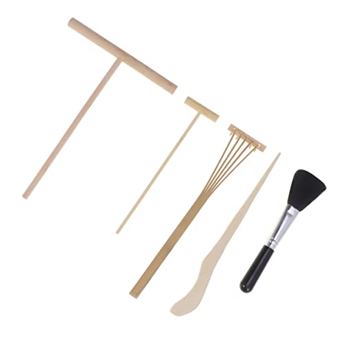 Yardwe 5 Stück Japanisches Zen Garten Werkzeug Set Teiliges Mini Rake Set für Sandgestaltung und Meditation Kreative Designs und Dekoration Jedem Stil Yardwe 5 Stück Japanisches Zen Garten Werkzeug Set Teiliges Mini Rake Set für Sandgestaltung und Meditation Kreative Designs und Dekoration Jedem Stil von Yardwe
