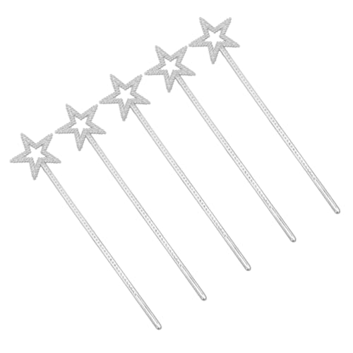 Yardwe 5 Stück Pentagramm-zauberstab Led Dekorationen Zauberstäbe Rosa Party Schaum Für Stöcke Mädchen Zauberstab Kreative Sternstäbe Sternenstäbe Sternstäbe Aus Kunststoff Plastik Silber von Yardwe