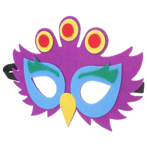 Yardwe 5 Stück Pfau-Maske lustig Halloween-Tier realistisch Tier Cosplay Masken mit Tiermotiven party gefallen Tiermaske aus Filz Party-Cosplay-Tiermaske Cosplay-Maske gefühlt Bunt von Yardwe