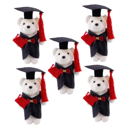 Yardwe 5 Stück Puppe Abschlussfeier Cartoon Bär Puppe Plüschtier Abschlussbären Puppen Plüschbär Abschlussbär DIY Stoffbären Abschluss Plüschbären Für Blumenstraußschaum von Yardwe