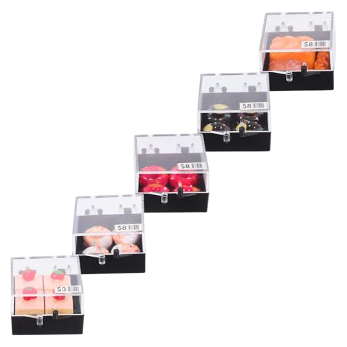 Yardwe 5 Stück Puppenhaus Lebensmittel Mini Plastik Dessert Figuren Lebensechte Winzige Torten für DIY Basteln und Dekoration von Yardwe