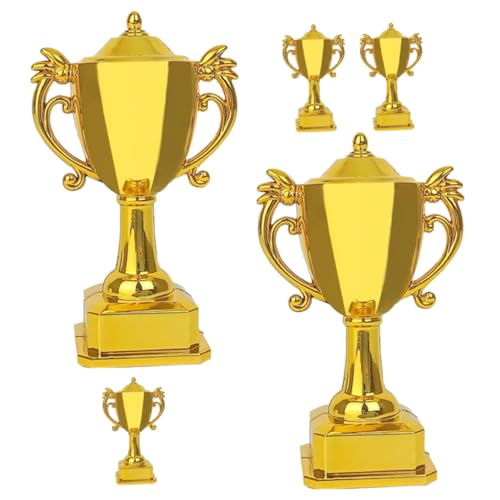 Yardwe 5 Stück Puppenhaus-trophäe Für Winzig Mini-trophäen Zur Auszeichnung Mini-Dinge Miniaturpuppen Puppenhaus-miniaturen Trophäenspielzeug Fußball-trophäe Kleine Trophäe Plastik Golden von Yardwe