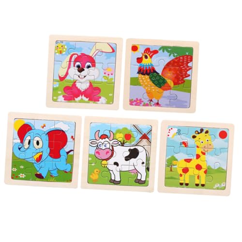 Yardwe 5 Stück Puzzle- aus Holz Holzspielzeug Frühpädagogisches Bambus Yardwe 5 Stück Puzzle- aus Holz Holzspielzeug Frühpädagogisches Bambus von Yardwe