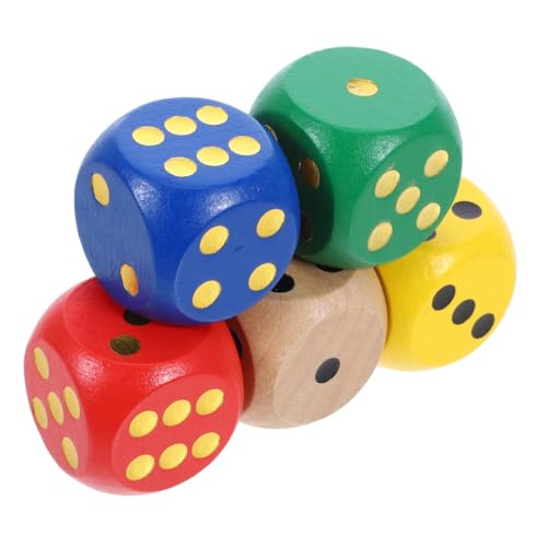 Yardwe 5 Stück Runde Kanten Holz Würfel für Brettspiele Bildungsaktivitäten und Familienunterhaltung aus Robustem Holz für Lernspiele und Freizeitaktivitäten Yardwe 5 Stück Runde Kanten Holz Würfel für Brettspiele Bildungsaktivitäten und Familienunterhaltung aus Robustem Holz für Lernspiele und Freizeitaktivitäten von Yardwe