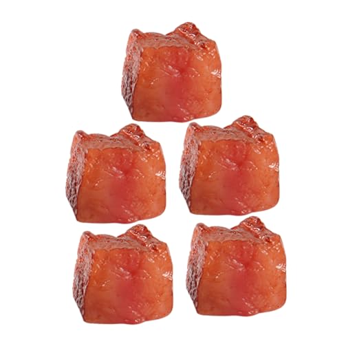 Yardwe 5 Stück Simulierte Rindfleisch -Brisketstücke realistisch Danksagung Probieren Mini Ornament Party Fotografie Fleischmodell Simulationsfleisch falsches Fleisch PVC von Yardwe