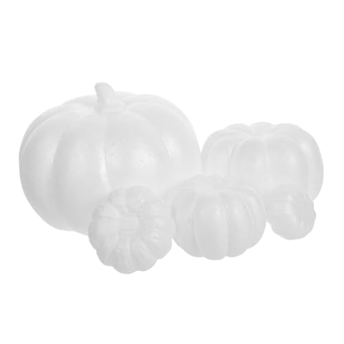 Yardwe 5 Stück Teiliges DIY Kürbis Bastelset Weiß Leichte Schaumkürbisse zum Bemalen Kindersicheres Kreativspielzeug Feinmotorik für Halloween und Erntedankfestdekorationen Yardwe 5 Stück Teiliges DIY Kürbis Bastelset Weiß Leichte Schaumkürbisse zum Bemalen Kindersicheres Kreativspielzeug Feinmotorik für Halloween und Erntedankfestdekorationen von Yardwe