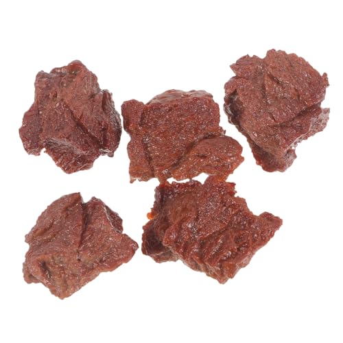 Yardwe 5 Stück Teiliges Fake Meat Modelle Realistische Rindfleisch Dekoration für Restaurant für Essenspräsentation und Kreative Anlässe Langlebig und Farblich Stabil von Yardwe