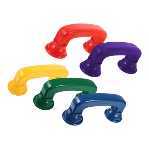 Yardwe 5 Stück Teiliges Flüstertelefon für Kleinkinder Pädagogisches Kunststoffspielzeug zur Sprachförderung Fördert und Farbverhalten Ergonomisches Design Rot Blau Gelb Grün und von Yardwe
