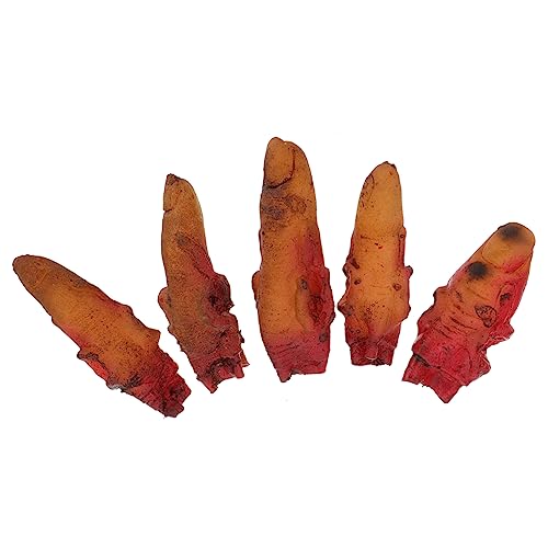 Yardwe 5 Stück Teiliges Halloween Finger Deko Blutige Realistische Horror Requisiten aus Vinyl Leichte Weiche Streichspielzeuge für Gruselige Party Atmosphäre und Schaurige Halloween Deko Yardwe 5 Stück Teiliges Halloween Finger Deko Blutige Realistische Horror Requisiten aus Vinyl Leichte Weiche Streichspielzeuge für Gruselige Party Atmosphäre und Schaurige Halloween Deko von Yardwe