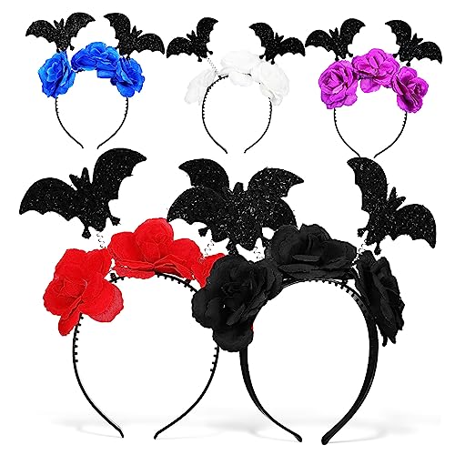 Yardwe 5 Stück Teiliges Halloween Haarband Set Buntes Karneval Kopfschmuck Haarreife für Party von Yardwe