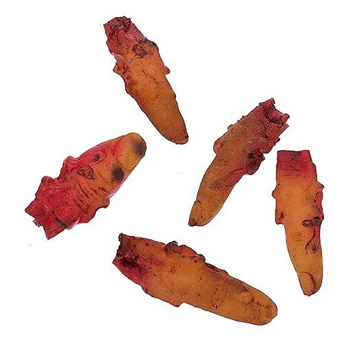 Yardwe 5 Stück Teiliges Halloween Horror Deko mit Blutigen Gebrochenen Fingerrequisiten Realistische Spukhaus Props für Gruselige Partys für Zombie Cosplay und Halloween Streiche von Yardwe