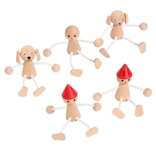 Yardwe 5 Stück Teiliges Holz Tierpuppen für DIY Dekoration Holzspielzeug für Kreative Tischdeko Pädagogisches für Handarbeiten und Bastelprojekte Yardwe 5 Stück Teiliges Holz Tierpuppen für DIY Dekoration Holzspielzeug für Kreative Tischdeko Pädagogisches für Handarbeiten und Bastelprojekte von Yardwe
