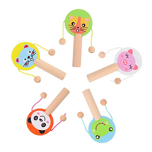 Yardwe 5 Stück Teiliges Holzrasseln für Musikalisches zur Frühen Bildung Cartoon Trommeln für Kleinkinder Sicher für Neugeborene für Rhythmisches Lernen Spaß Yardwe 5 Stück Teiliges Holzrasseln für Musikalisches zur Frühen Bildung Cartoon Trommeln für Kleinkinder Sicher für Neugeborene für Rhythmisches Lernen Spaß von Yardwe