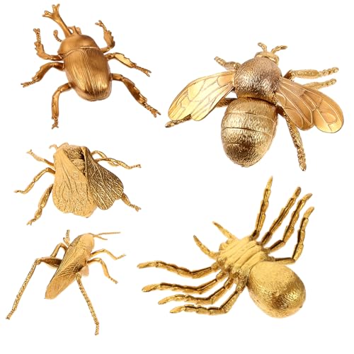 Yardwe 5 Stück Teiliges Realistisches Insektenfiguren Pädagogisches Simulationsspielzeug aus Sicherem Kleine Leicht und Detailgetreu für Lernspiele und Gehirnentwicklung von Yardwe
