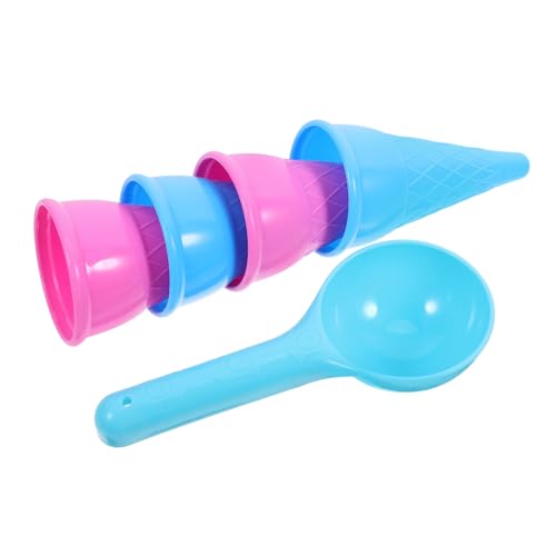 Yardwe 5 Stück Teiliges Set Strandspielzeug Eiscreme Cone Schaufel Bunte Kunststoffspielzeuge für Jungen und Mädchen für Sandkasten und Strandaktivitäten Zufällige Farbe Zufällige Farbe von Yardwe