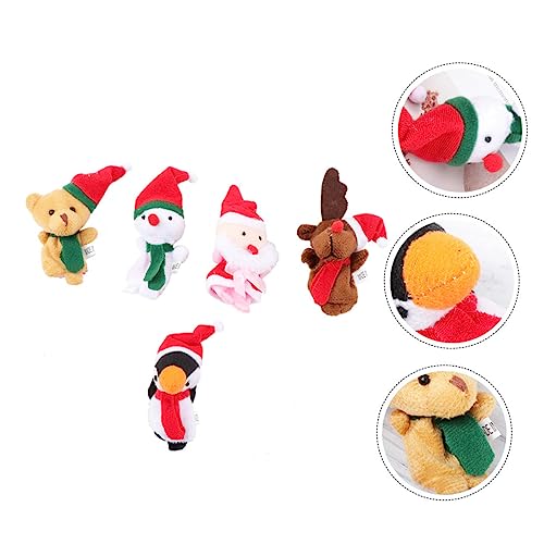 Yardwe 5 Stück Teiliges Weihnachts Fingerpuppen aus Weichem mit Santa Bär Pinguin Schneemann und Rentier Kindgerecht Handlich Pädagogisches für Kindergarten Party und Zuhause Yardwe 5 Stück Teiliges Weihnachts Fingerpuppen aus Weichem mit Santa Bär Pinguin Schneemann und Rentier Kindgerecht Handlich Pädagogisches für Kindergarten Party und Zuhause von Yardwe