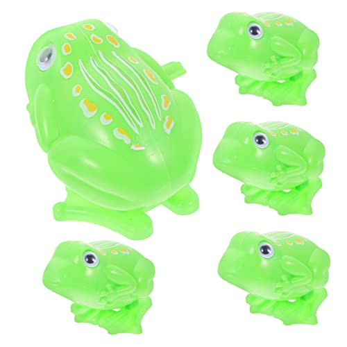 Yardwe 5 Stück Uhrwerk-Frosch- Frosch Wind Kleinkind Neuheit Frösche Tierspielzeug Springspielzeug Für Frühes Lernen Aufziehen Party Mini Plastik Green von Yardwe