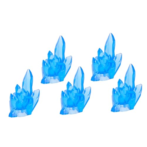 Yardwe 5 Stück Zusammengebaute Bausteine Miniaturfeuer Halloween leuchtende Flamme 3D-Feuerfeuer Konstruktionskegelspielzeug Mini Uhren nach Kindern Plastik Sky-Blue von Yardwe