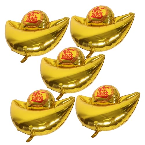 Yardwe 5 Stück -ballon Glücklich Thema Dekoration Folienballons Für Das Neue Jahr Silvester-party-luftballons Umwerben Foto-requisiten Für Das Neue Jahr Golden Aluminiumfolie von Yardwe