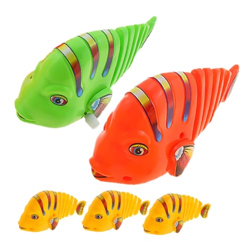 Yardwe 5 Stück -schaukelfisch Wind Kinderfisch Uhrwerk-fischspielzeug Badespielzeug Interessante Uhrwerkspielzeuge Lustige Aufziehspielzeuge Simulationsfisch Roboterfisch Plastik von Yardwe