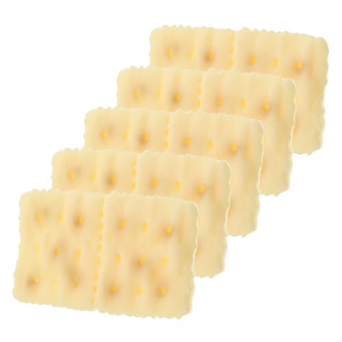 Yardwe 5 Stücke Soda Cracker Modell Pretend Weiße Schokolade Gefälschte Schokolade Simulation Schokolade Weiß Schmelzende Schokolade Harz von Yardwe
