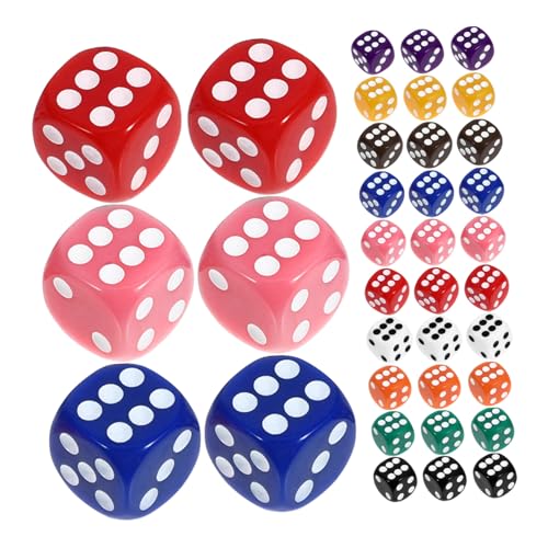Yardwe 50 Stück Aus Acryl Party Spiel Masse -layouts Mehrseitige Requisitenwürfel Unterhaltungswürfel Würfeln Acryl- -Requisite Acrylwürfel von Yardwe