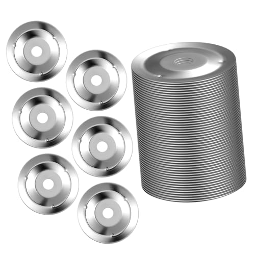 Yardwe 50 Stück Beckenring Zubehör Jingles Jubel Tamburin Form Für Kleine Percussion Goldene Tamburine Trommel Partyringe Becken Tamburin Kinderbecken Mini Silber Edelstahl von Yardwe