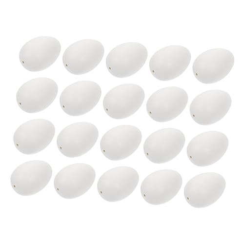 Yardwe 50 Stück DIY Ostereier Dekorationsset Handbemalte Kunststoff Eier für Kreative Bastelprojekte für Osterdekoration und DIY Designs von Yardwe