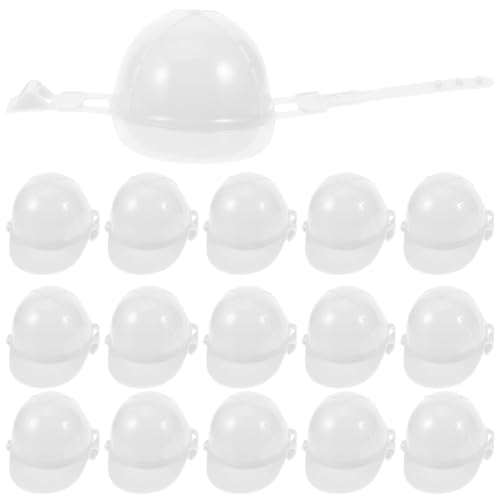 Yardwe 50 Stück Haustier Helm Kleid Kappe Puppe Hüte Zubehör für Schutzhelme halllowen stylingbã¼rsten Toy spielsachen eincremehilfe DIY -Helm kreativer Minihelm Plastik Weiß von Yardwe
