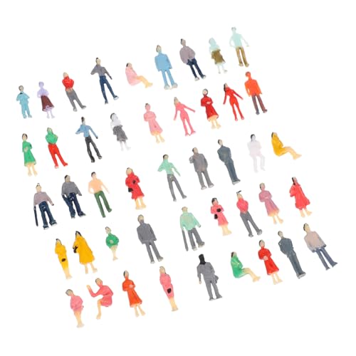 Yardwe 50 Stück Kapselfarbe Man Model Mini-Figuren, Großpackung Miniaturen Plastik Bunt von Yardwe