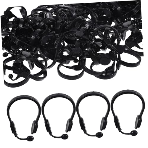 Yardwe 50 Stück Kleine Gelbe Enten Kopfhörer Kinderpuppe Mikro Landschaftsdekoration Miniatur Mikrofon Headset Requisiten Dekorative Mini Kopfhörer Mini Headset Dekore Schwarzer von Yardwe