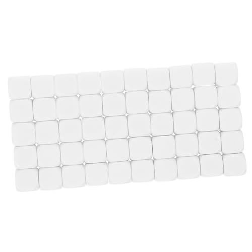 Yardwe 50 Stück Leere Mini- Standard-spielwürfel Für Brettspiele Sechsseitige Spielwürfel Taschenwürfel Mit Foto Sechsseitige Zubehör Für Brettspiele Weiß Acryl von Yardwe