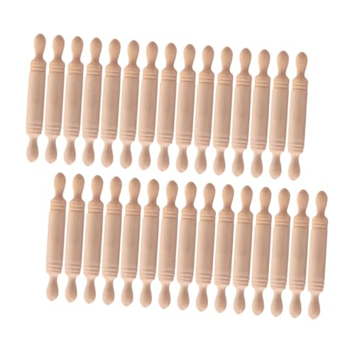 Yardwe 50 Stück Mini Holz Backrollen Kleine Backwerkzeuge für Puppenhaus Küchendekoration und Spielzeugzubehör für Kreative Fotografie und Bastelprojekte Yardwe 50 Stück Mini Holz Backrollen Kleine Backwerkzeuge für Puppenhaus Küchendekoration und Spielzeugzubehör für Kreative Fotografie und Bastelprojekte von Yardwe