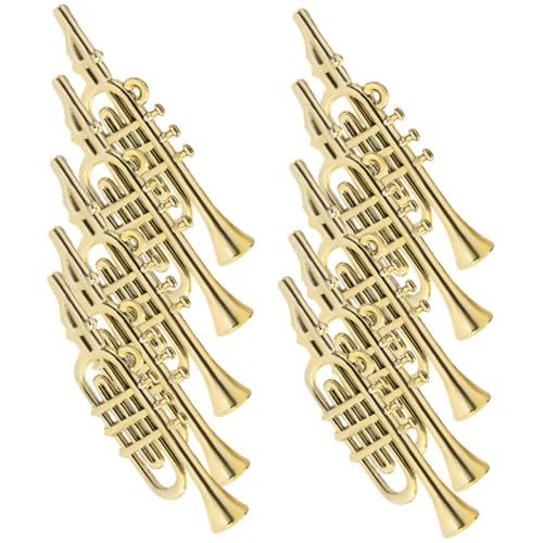 Yardwe 50 Stück Mini-Musikinstrumentenmodell Mini Waldhorn Lieder Horn unterrichten Kinderhornmodell Plastik Golden Yardwe 50 Stück Mini-Musikinstrumentenmodell Mini Waldhorn Lieder Horn unterrichten Kinderhornmodell Plastik Golden von Yardwe
