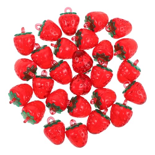 Yardwe 50 Stück Mini Resin Strawberry Charms Bunte DIY Anhänger für Ohrringe Halsketten Armbänder Leichte Schmuckzubehör für Kreatives Basteln und Personalisierte Accessoires Yardwe 50 Stück Mini Resin Strawberry Charms Bunte DIY Anhänger für Ohrringe Halsketten Armbänder Leichte Schmuckzubehör für Kreatives Basteln und Personalisierte Accessoires von Yardwe