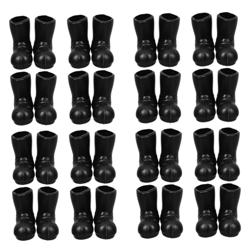 Yardwe 50 Stück Ministiefel Gnom Stiefel Miniatur Stiefel Elf -Schuhe Für Handwerk Weihnachtsminiaturen Kleine Puppenstiefel Mit Weihnachtsdekoration Dekorativ Winzig Sport Black von Yardwe