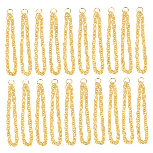 Yardwe 50 Stück Puppe Verkleiden Sich Halskette Für Und Puppenzubehör Mini-Halskette Puppen-minikette Mini-Ketten-dekore Gefälschte Kette Puppen- -Halskette Golden Legierung von Yardwe
