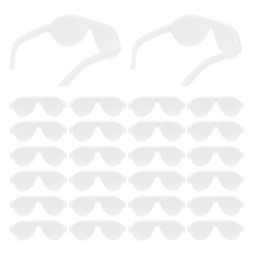 Yardwe 50 Stück Puppenbrille Miniatur für realistisch Puppengläser zur Dekoration plastikpuppe Cosplay Brille Puppe kleine Puppensonnenbrille -Brillen-Requisiten Weiß Yardwe 50 Stück Puppenbrille Miniatur für realistisch Puppengläser zur Dekoration plastikpuppe Cosplay Brille Puppe kleine Puppensonnenbrille -Brillen-Requisiten Weiß von Yardwe