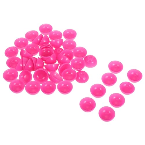 Yardwe 50 Stück Puppenhaus Mini Küchenaccessoires Realistische Mini Geschirrset für Puppenhaus Dekoration Vielseitige Tischware für Spielhäuser Rosafarben von Yardwe
