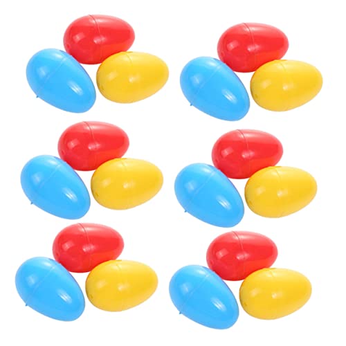 Yardwe 50 Stück Teiliges Kunststoff Ostereier zum Befüllen Bunte Drehbare DIY Eier Osterdekoration und Partyfüllung für Ostereiersuche und Geschenke Zufällige Farbe Zufällige Farbe von Yardwe