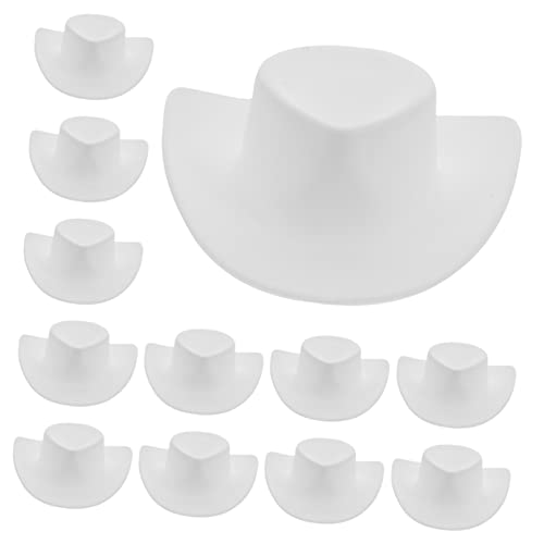 Yardwe 50 Stück Teiliges Mini Cowboyhüte aus Hochwertigem Material Langlebig und Formstabil Mini Dekoration für Puppen DIY Bastelprojekte und Festtagsoutfits Kompakt und Leicht für von Yardwe