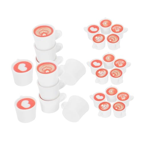 Yardwe 50 Stück Teiliges Mini Kaffee Tassen Set aus Resin Miniatur Küchenaccessoires für Puppenhaus Dekoration Handgefertigte Kleine Kaffeetassen für DIY Basteln Tragbar und Vielseitig von Yardwe