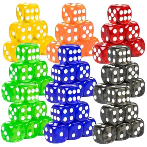 Yardwe 50 Stück Transparente Würfel Spiel Würfel Partygeschenk Würfelspiel Bunte Würfel Partywürfel Partyspielwürfel Zahlenwürfel Zubehör für Brettspiele Acryl Zufällige Farbe Yardwe 50 Stück Transparente Würfel Spiel Würfel Partygeschenk Würfelspiel Bunte Würfel Partywürfel Partyspielwürfel Zahlenwürfel Zubehör für Brettspiele Acryl Zufällige Farbe von Yardwe
