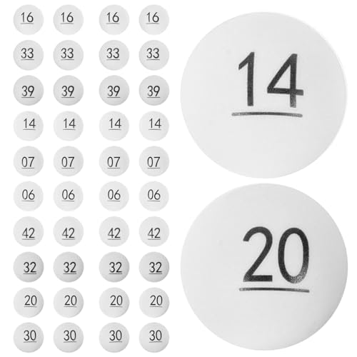 Yardwe 50 Stück Verlosung Von Spielbällen Bingo-maschinenkugeln Tütenfüller Für Bingo-Calling-bälle Lottozahlenkugeln Bingo-spielbälle Zahlen-Bingo-Kugeln Zahlenball Pp Weiß Tischtennis von Yardwe