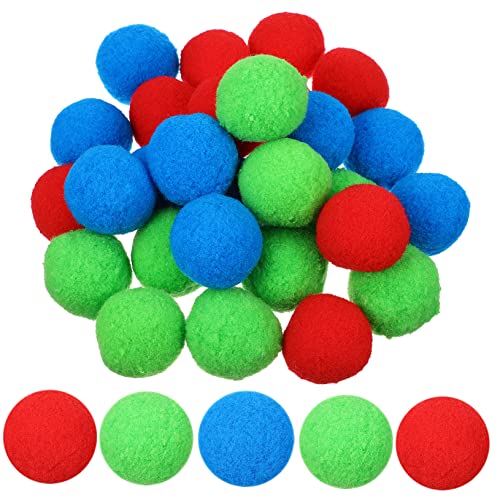 Yardwe 50 Stück Wattebausch Spielbälle interaktive Bälle Splash Pad Karnevalspreise Bälle Poolspielzeug Wasserspiel Massenbälle Wasserwurfspiel Schwimmbadschwammbälle Polypropylen von Yardwe