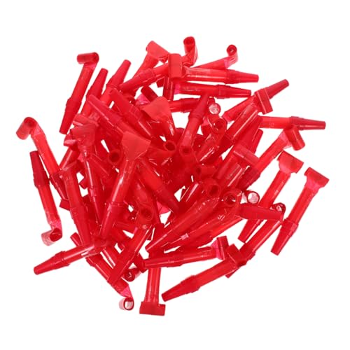 Yardwe 50 Stück Zungenklebezubehör Partygeschenkgebläse Partygebläse Krachmacher Geräuschmacher Krachmacher Für Party Krachmacher Blowout Geburtstagsparty Gebläse Rot Kunststoff von Yardwe