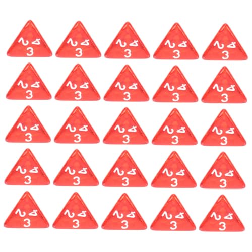 Yardwe 50 Stück facettierte Würfel Rollenspiel Würfel Spielwürfel Würfel für das Klassenzimmer Massenwürfel Würfel im Klassenzimmer Würfel Masse Acryl rot von Yardwe