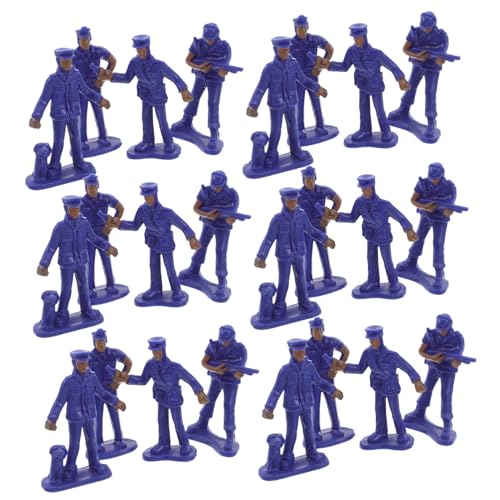 Yardwe 50-teiliges Miniatur-polizeifiguren-Set, Polizeimodell, Spielzeugsimulation, Polizeimodell Und Miniatur-polizeifiguren Für Sandtischzubehör Und Desktop-Dekoration von Yardwe