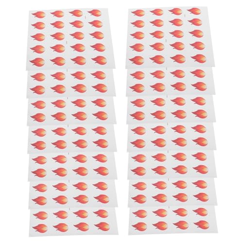 Yardwe 500 Stück Flammenaufkleber Feuer Aufkleber dekorative Etiketten für Gläser Kleine Aufkleber mini Aufkleber lustige Aufkleber Küchenaufkleber Lebensmittelverpackungsaufkleber PVC von Yardwe